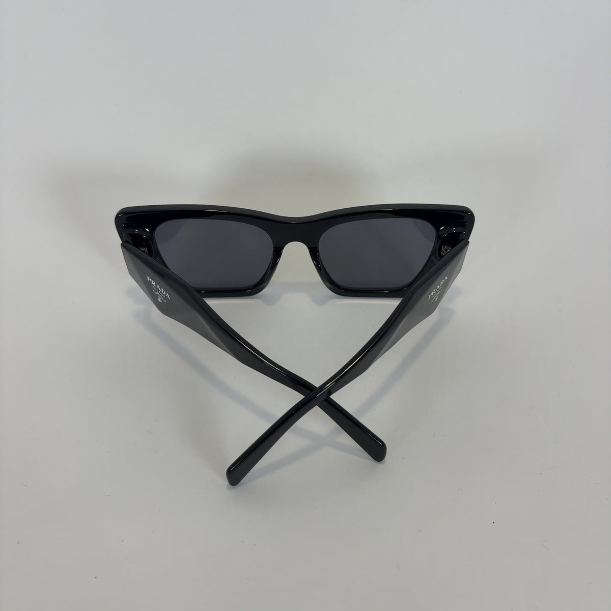 Prada Plaque Logo Wide Cat Eye Sunglasses