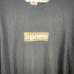 Supreme x Burberry Plaid Box Logo Graphic T-Shirt