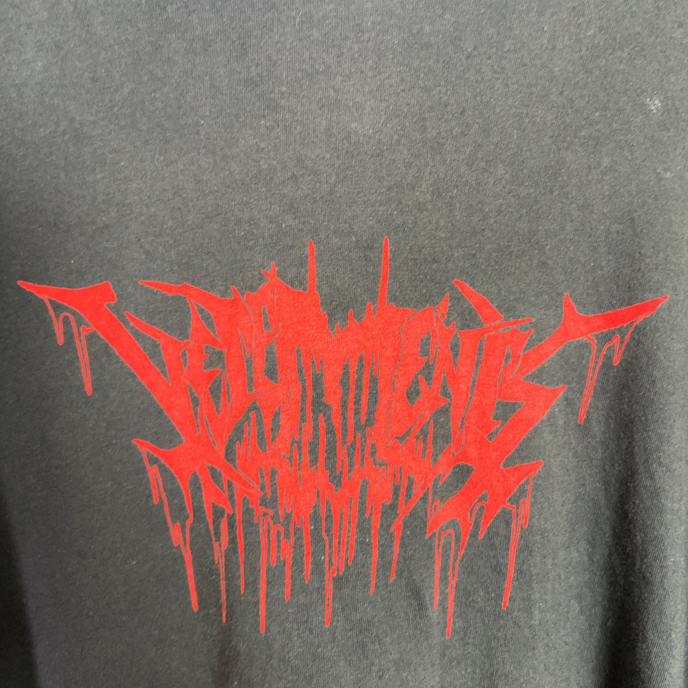 Vetements FW18 Metal Tour Hooded Longsleeve