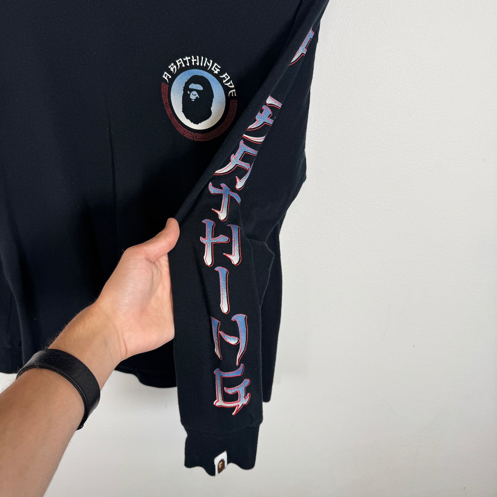 Bape Black 'Master' Logo Longsleeve Size S