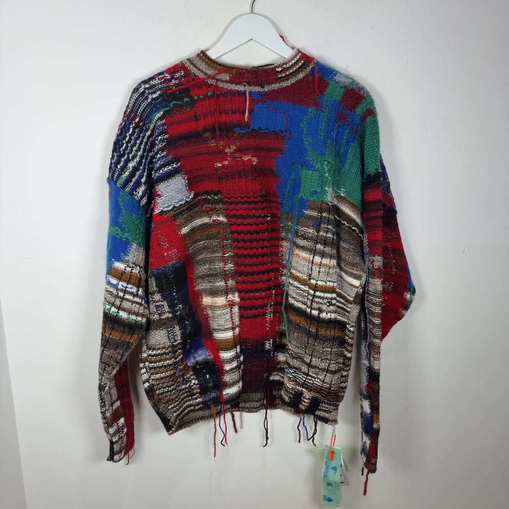 Off-White Arrow Tab Chaos Knit Hoodie