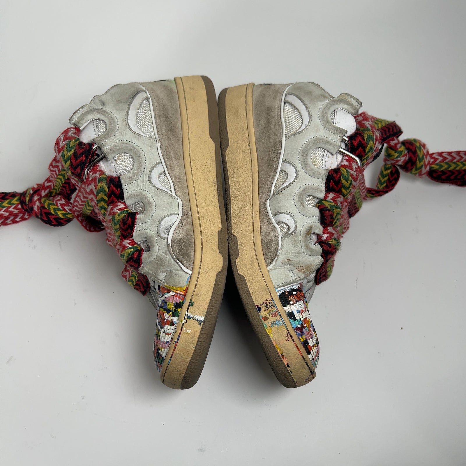 Lanvin x Gallery Dept Paint Splatter Curb Lowtop Sneakers Size 41