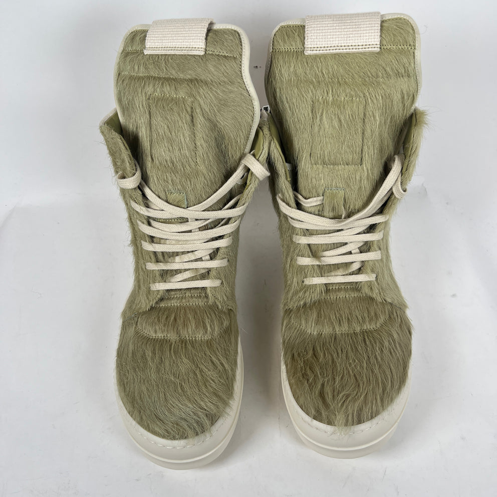 Rick Owens Dirty Acid/Milk Ponyhair Geobasket Size 42
