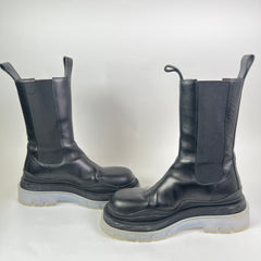 Bottega Veneta Clear Sole Leather Tire Boots
