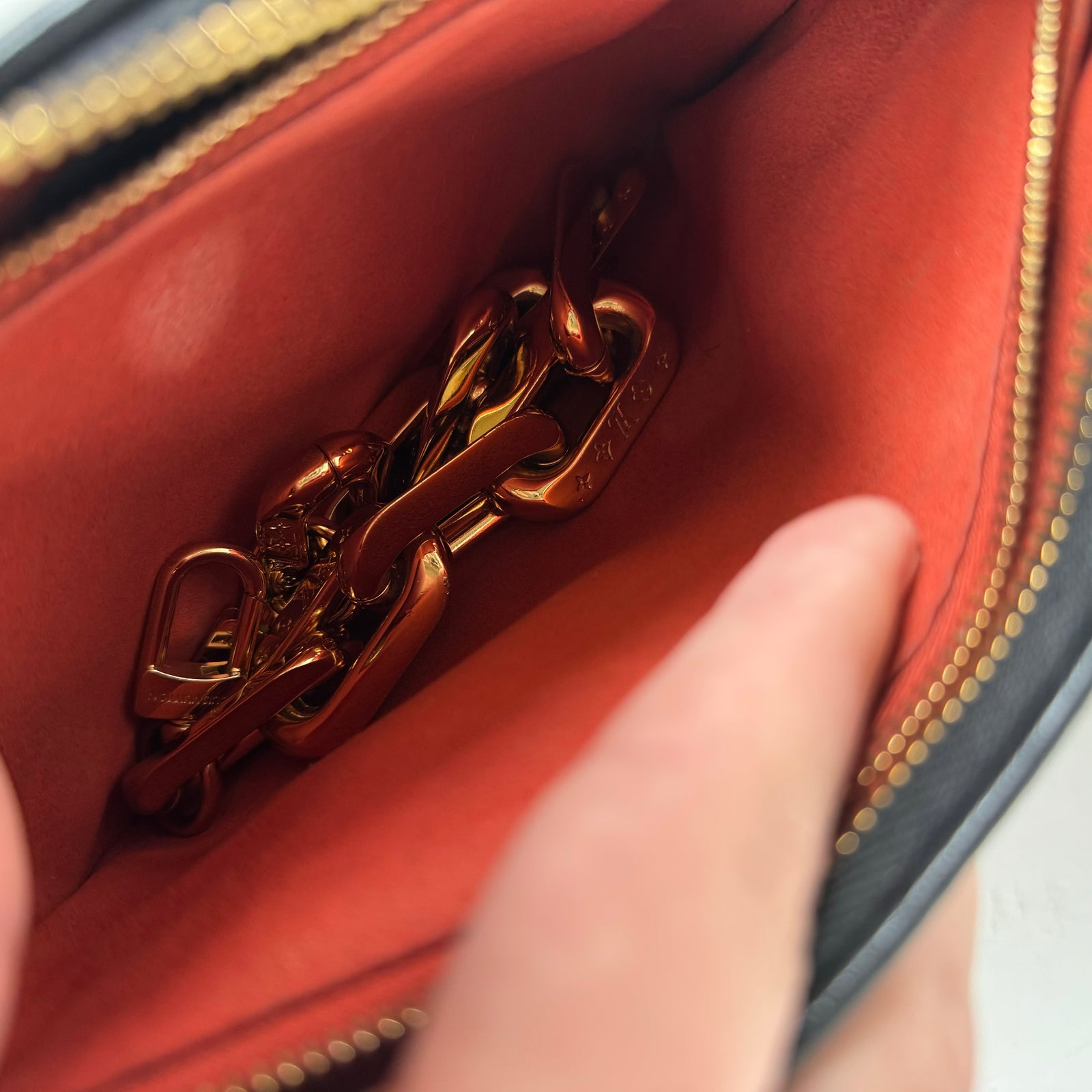 Louis Vuitton Black Lambskin Embossed Coussin BB Bag