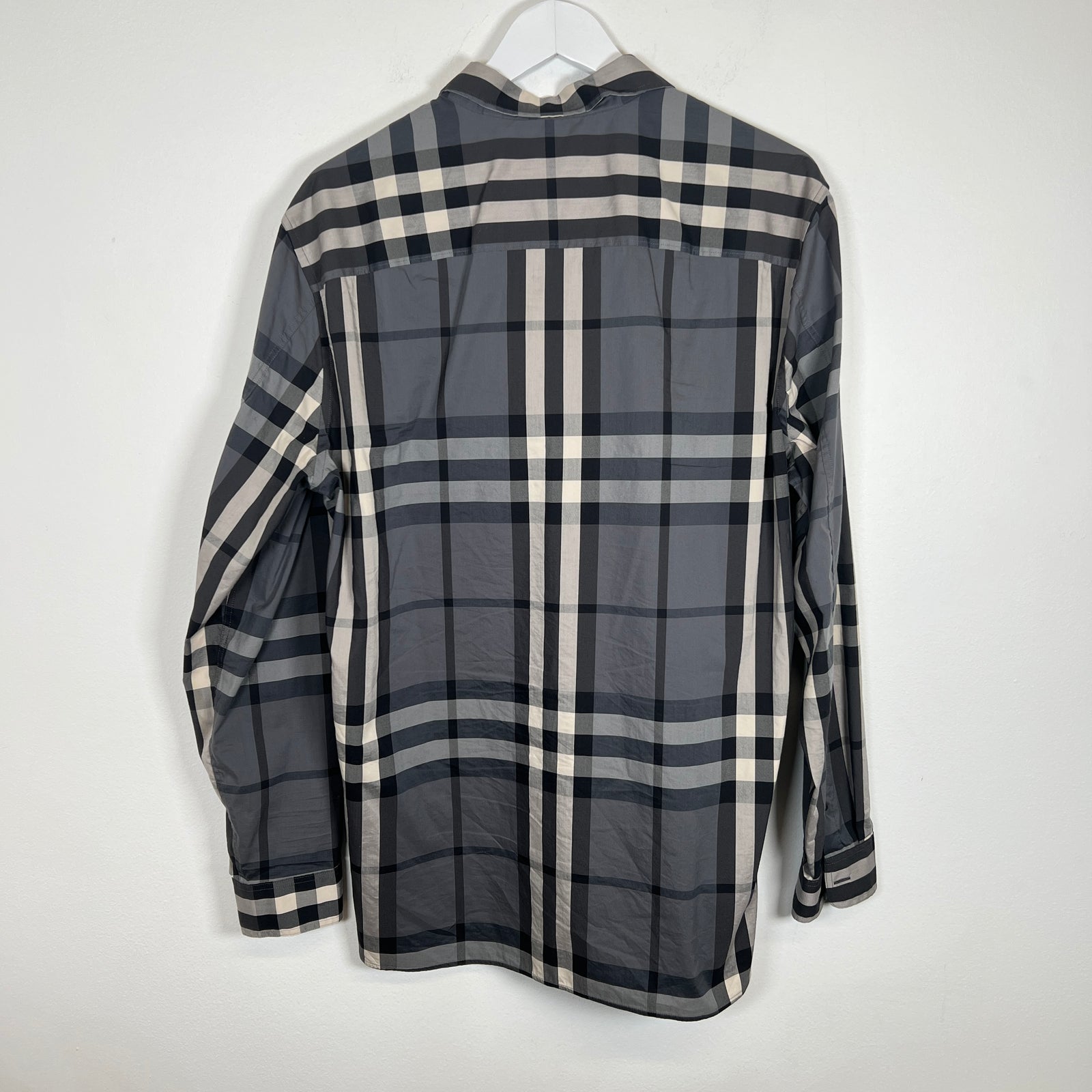 Burberry Grey Plaid Shirt Size XL