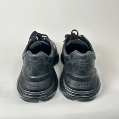 Gucci Triple Black GG Rhyton Sneaker Size GG 7.5