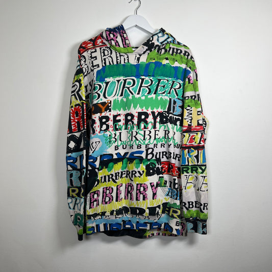 Burberry Multi Logo Hoodie Size L