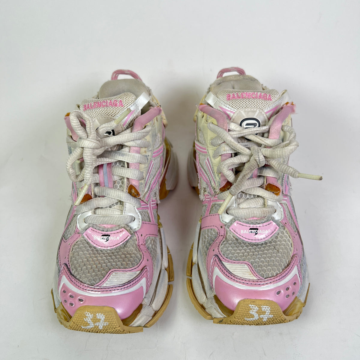 Balenciaga Pink/White Mesh Runner