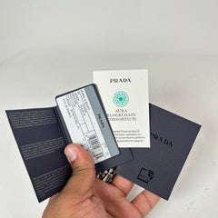 Prada Blue Medium Bonnie Belted Top Handle Bag