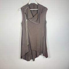 Rick Owens Lilies Dust Asymmetrical Zipper Top Size M