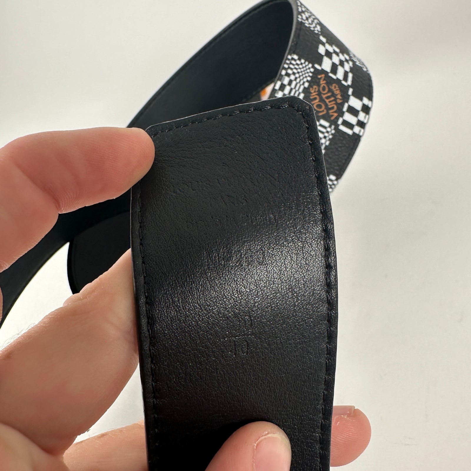 Louis Vuitton Distorted Damier Belt Size 36
