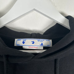 Off-White Hand Arrows Logo Black Hoodie Size XL