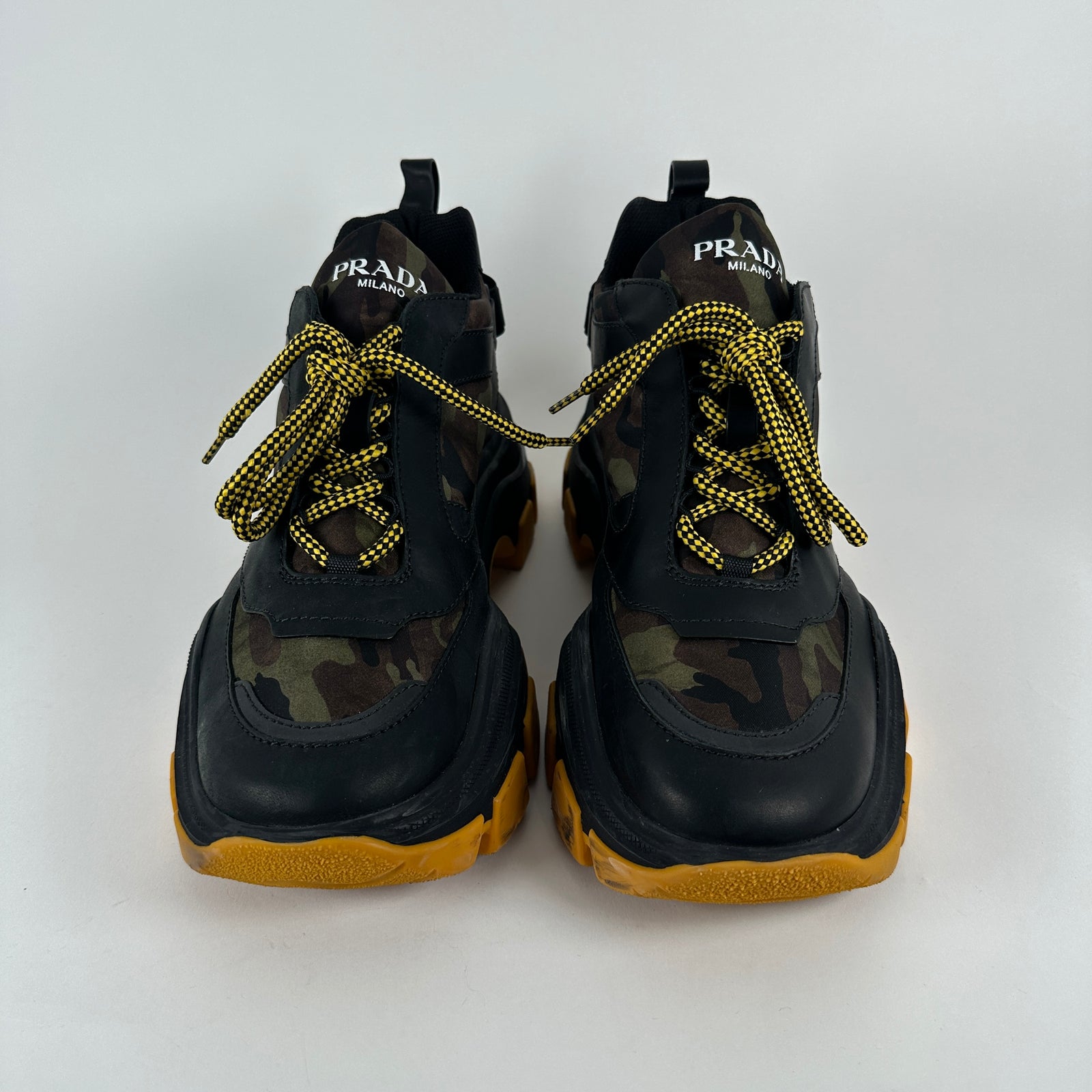 Prada Pegasus Camo Chunky Sneaker Size 10