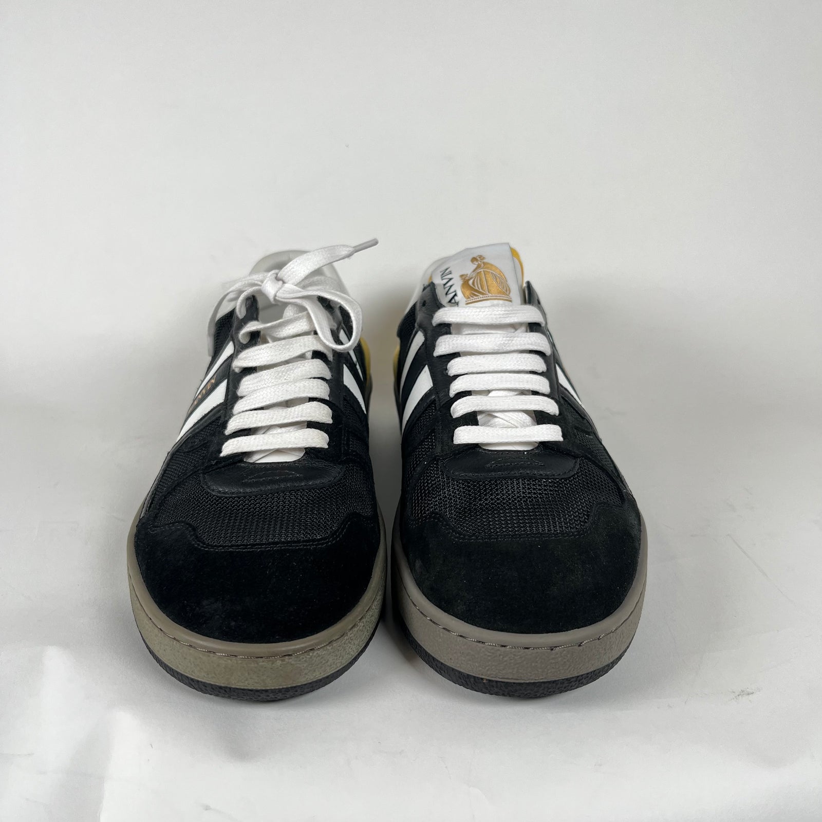 Lanvin Black/Yellow Clay Low Top Sneaker Size 39