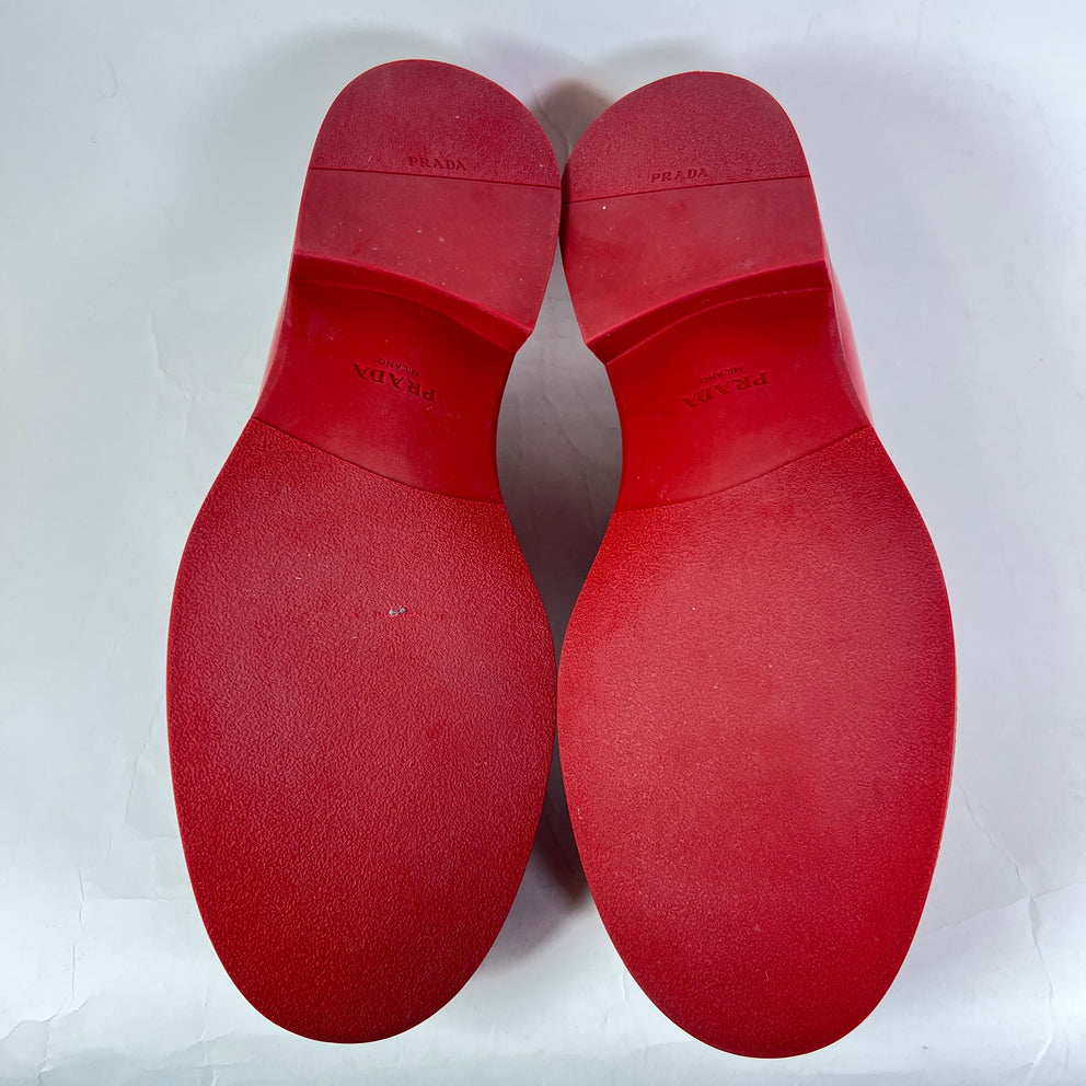 Prada Red Chocolate Loafers