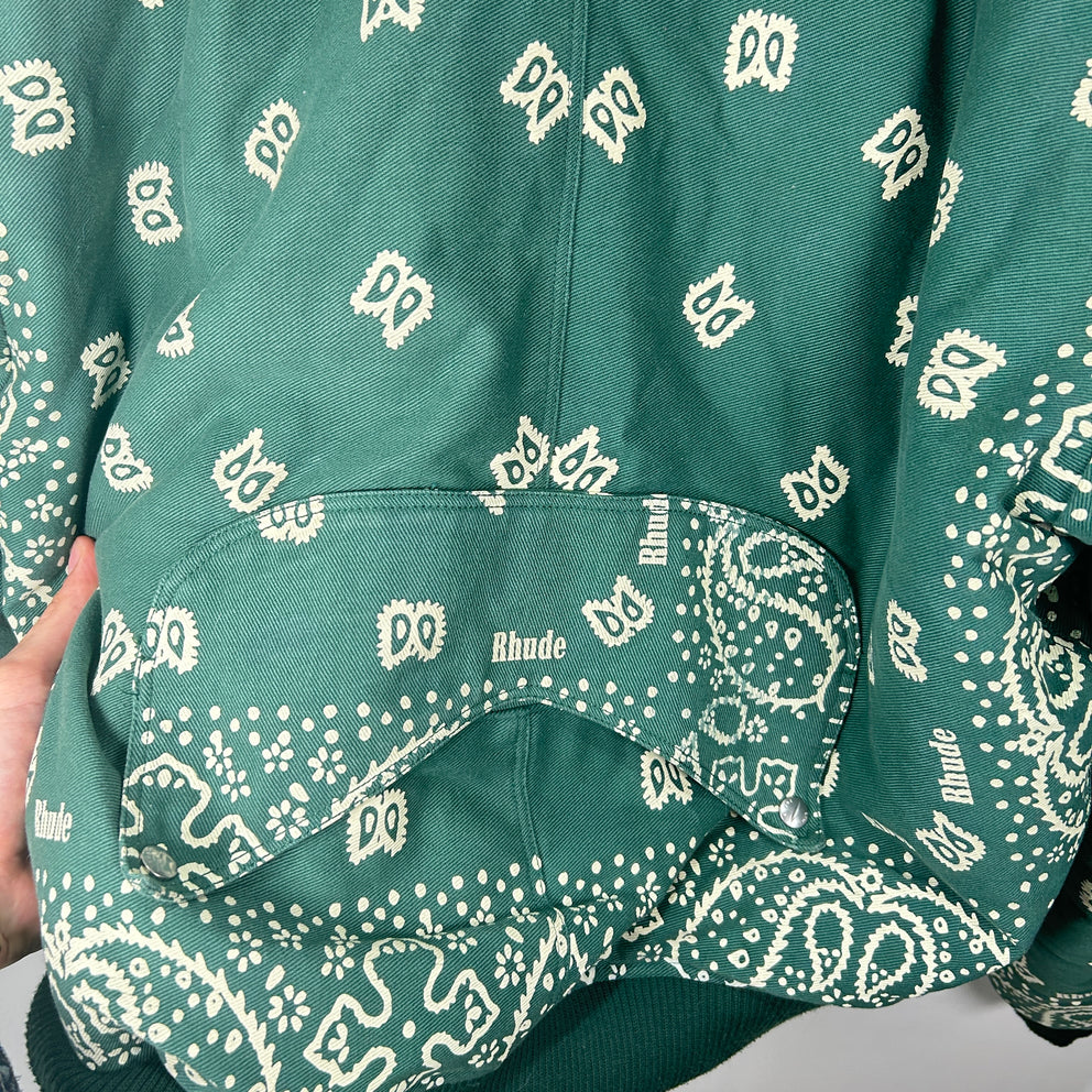 Rhude Paisley Bandana Puffer Jacket Size L