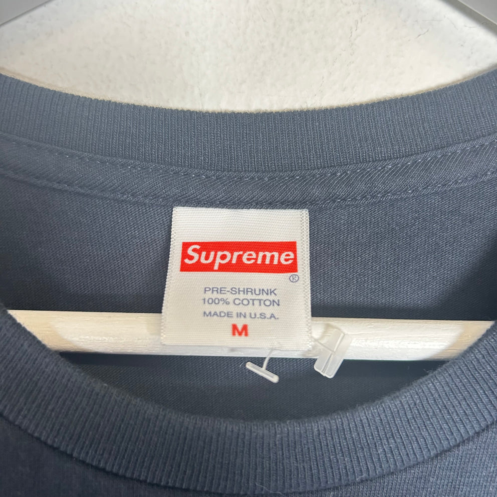 Supreme Navy Camo Box Logo Tee Size M