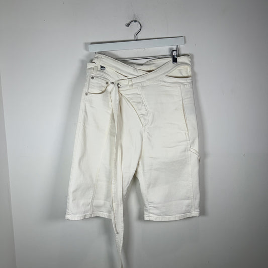 Ottolinger White Asymmetrical Wrap Shorts Size M