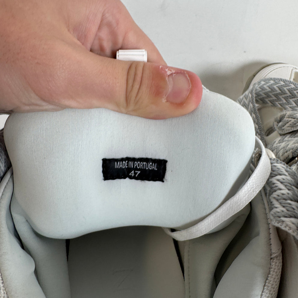 Lanvin White/Grey Curb Sneaker Size 47