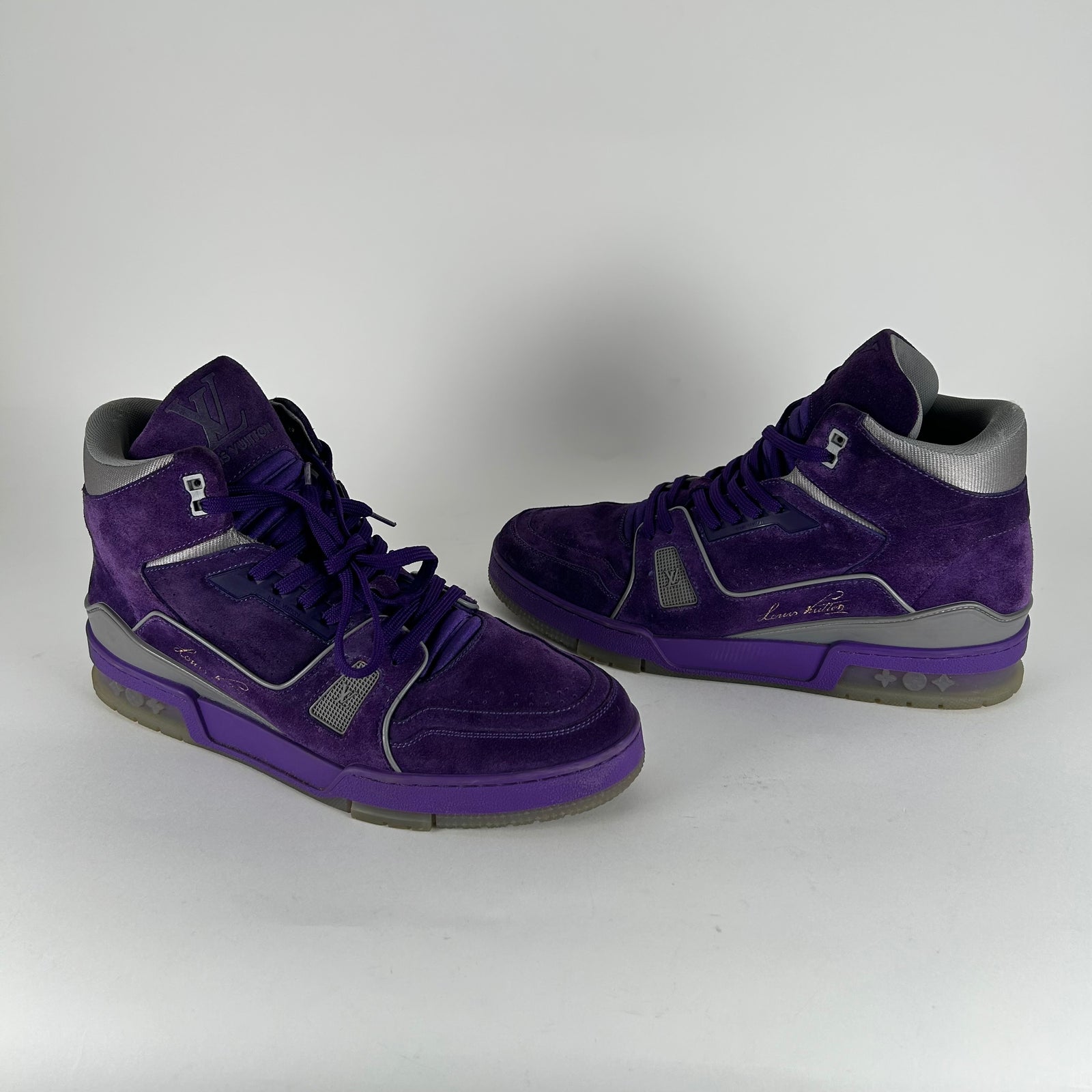 Louis Vuitton Purple High-Top Trainers Size 9.5