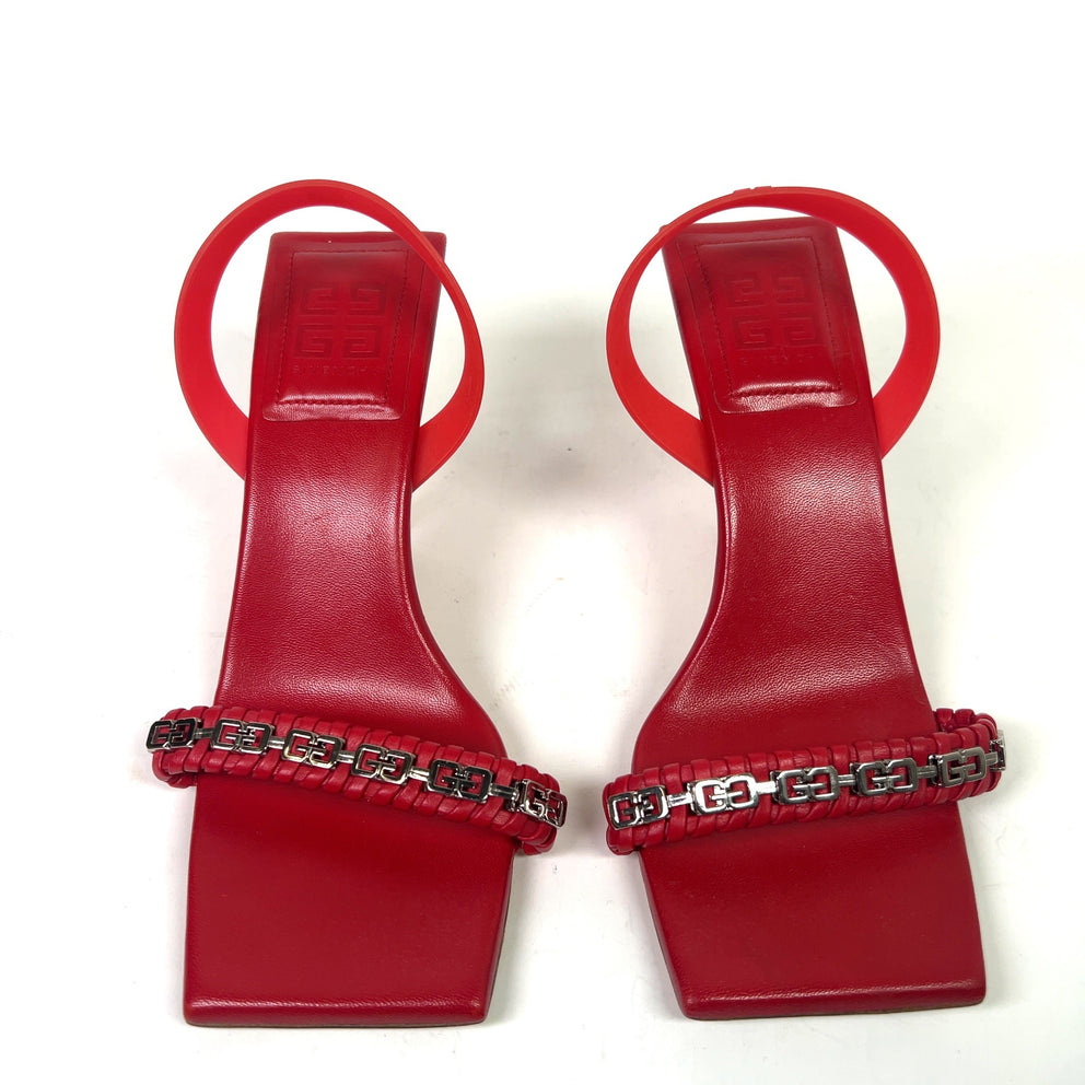 Givenchy Red 4G Slingback Sandal
