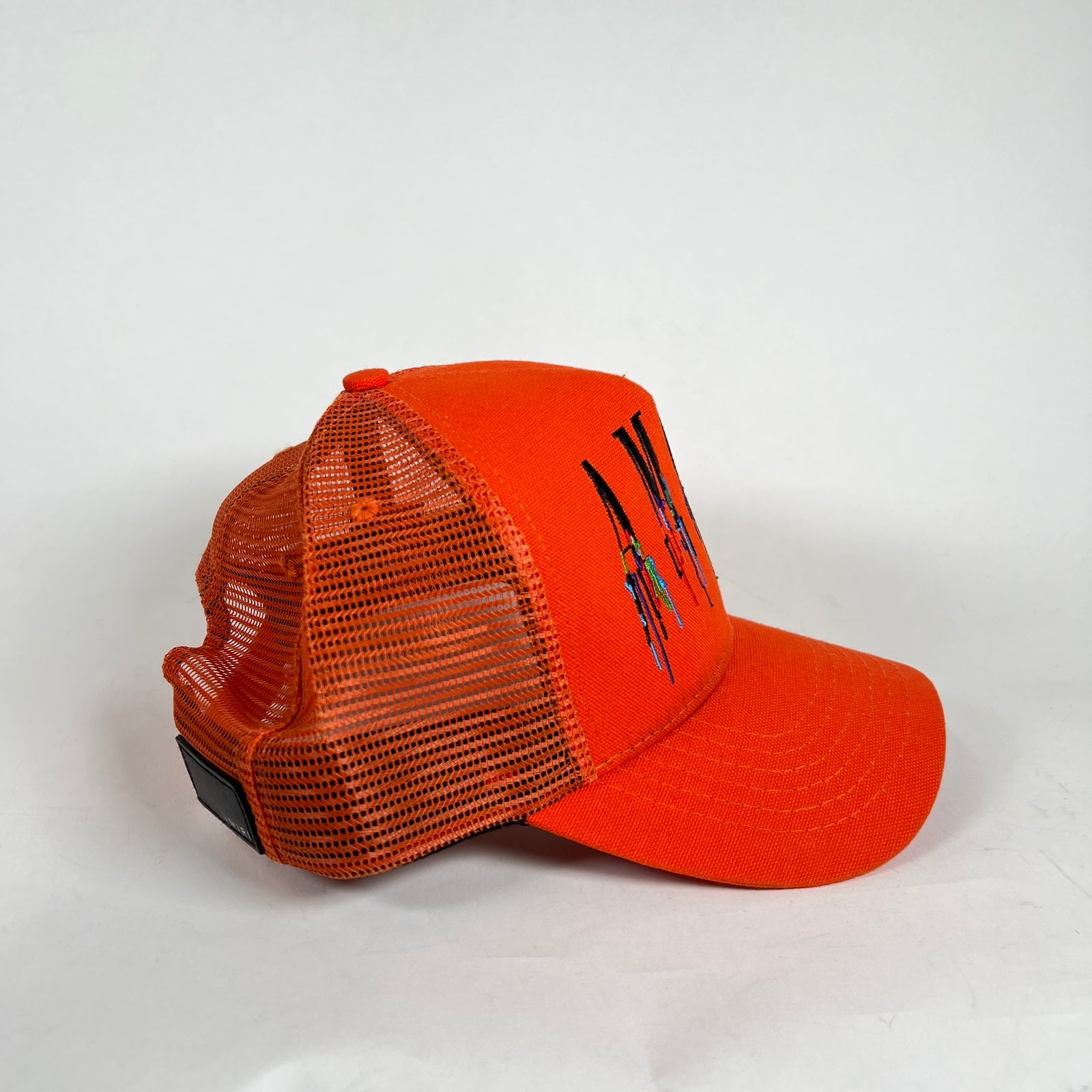 Amiri Paint Drip Logo Orange Trucker