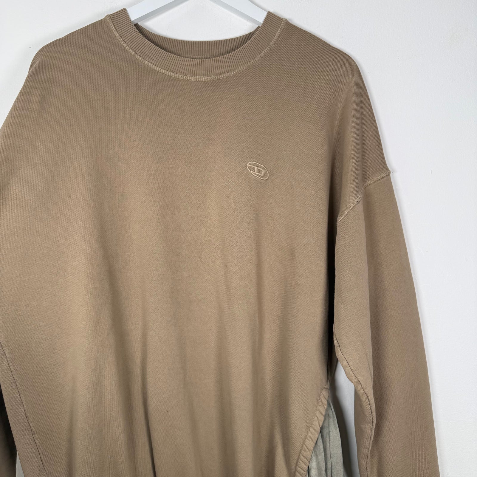 Diesel Beige Cinched Crewneck Size M