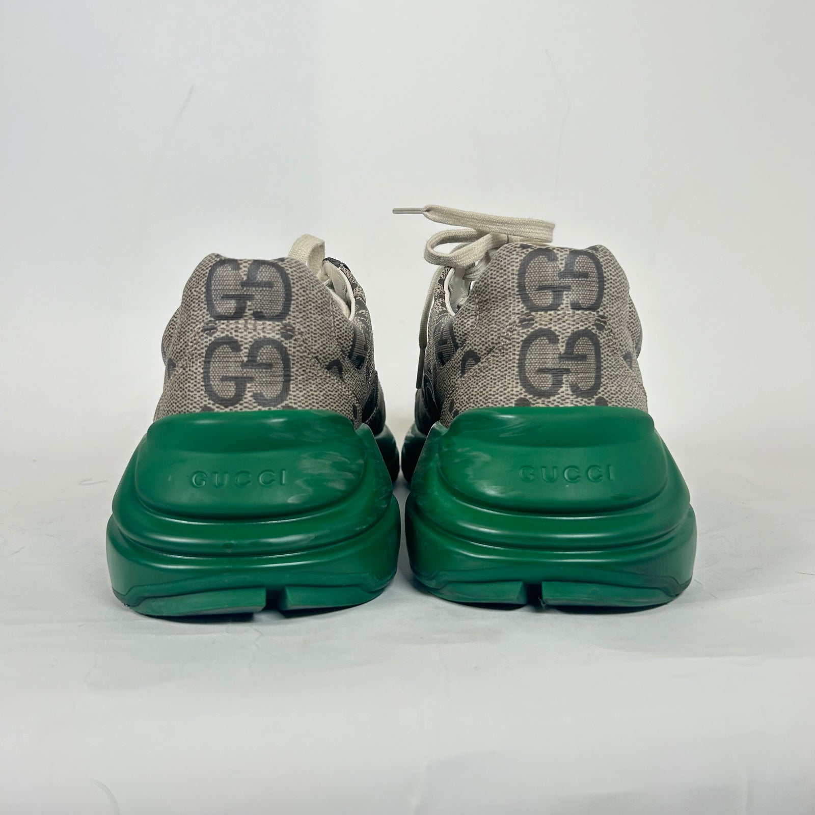 Gucci Green Jumbo GG Rhyton Sneaker Size 10.5