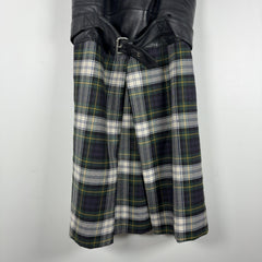 Alexander McQueen McQ Tartan Wool & Leather Corset Belt Dress