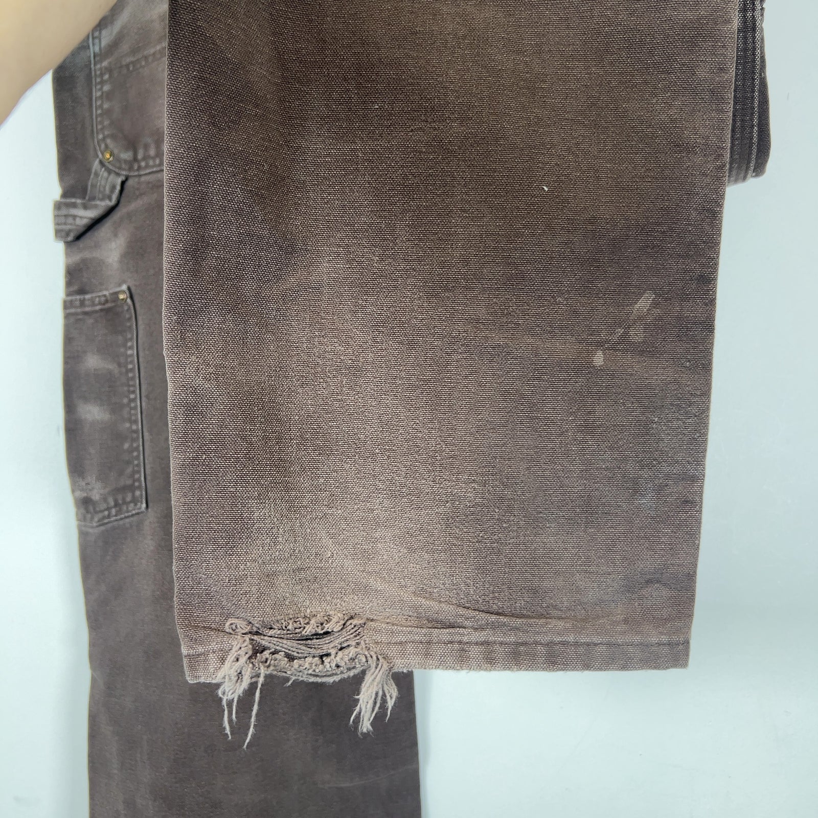 Carhartt Faded Brown Distressed 'Double Knee' Carpenter Pants