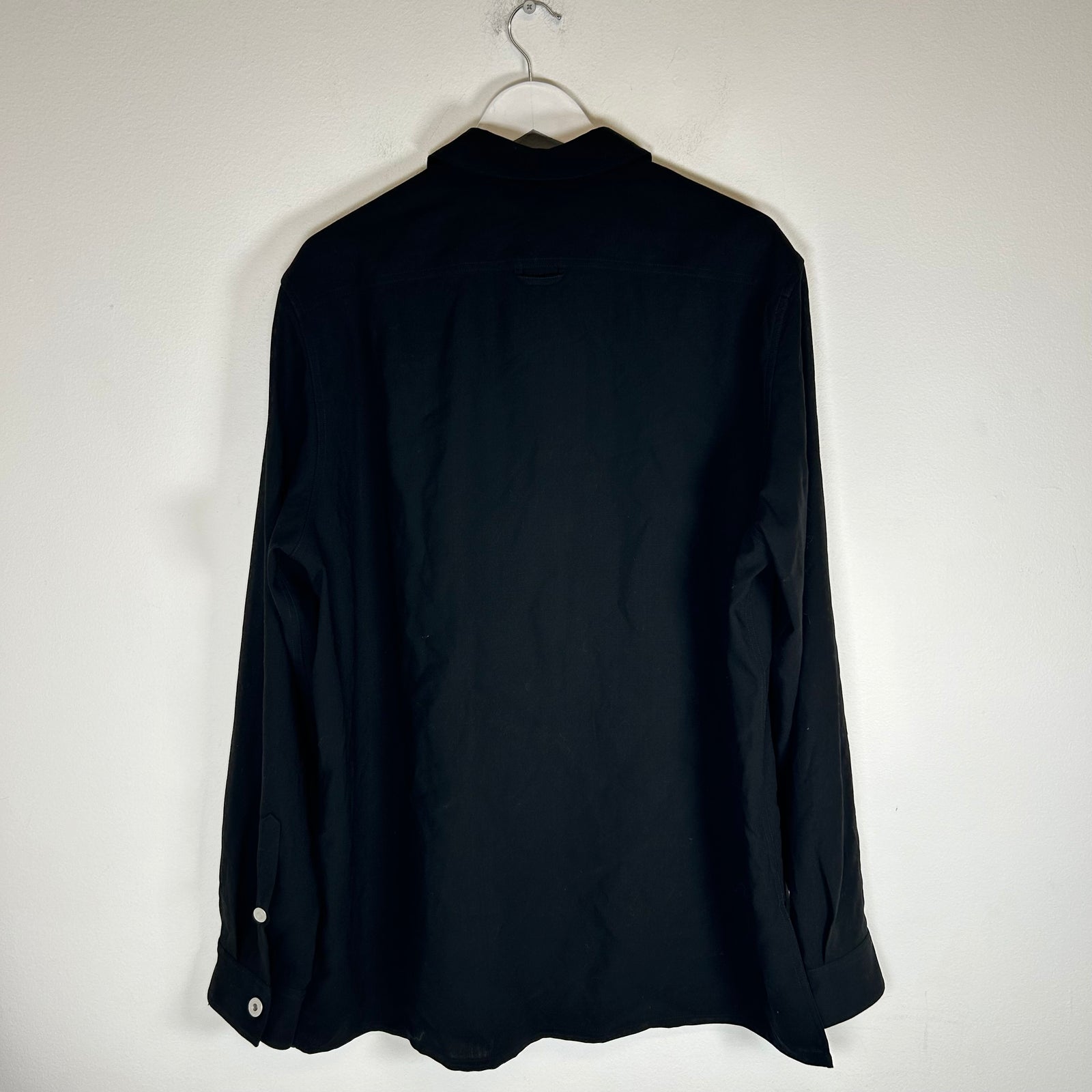 Loewe Black Metal Button Wool Over Shirt Size M