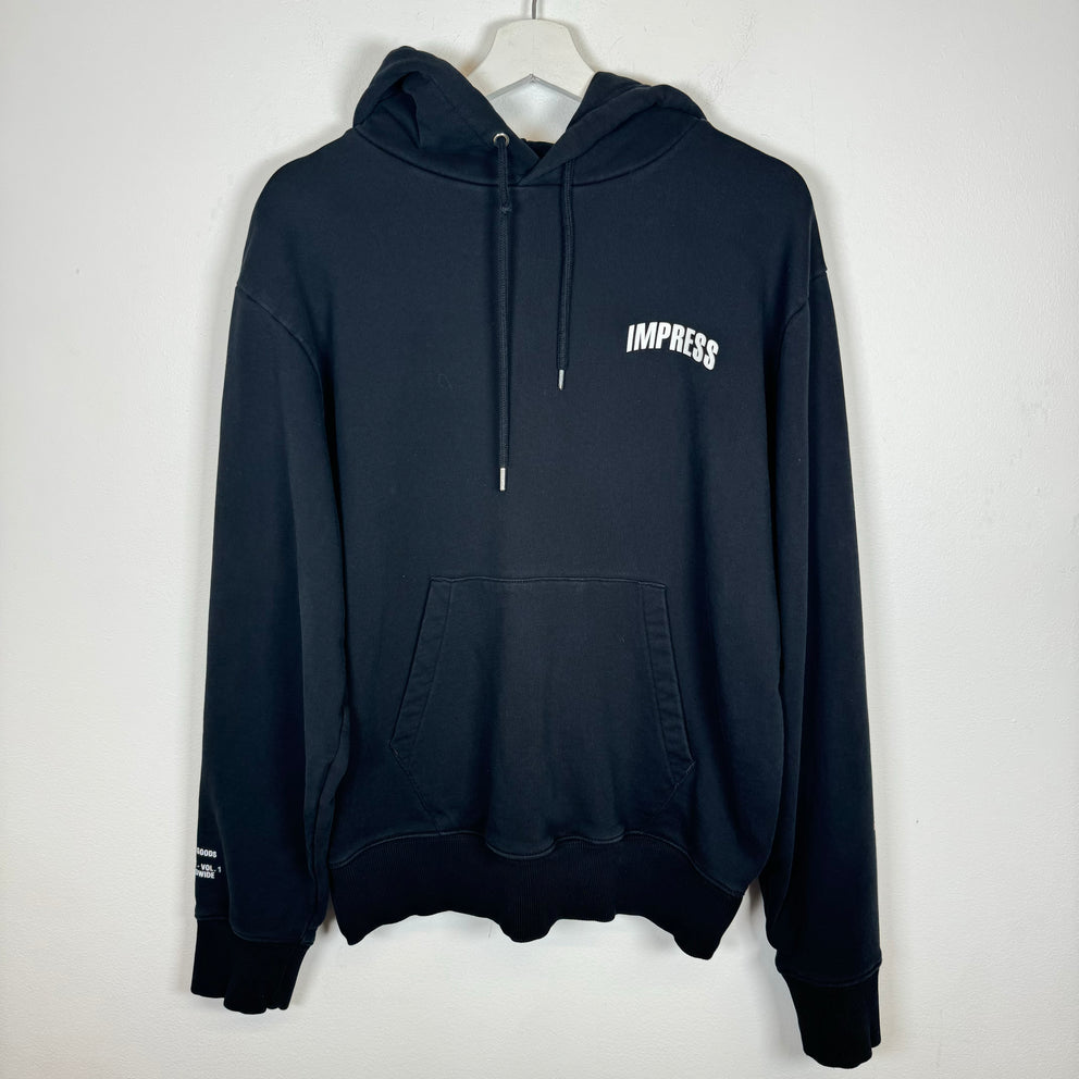 Helmut Lang Black Impress Hoodie Size M