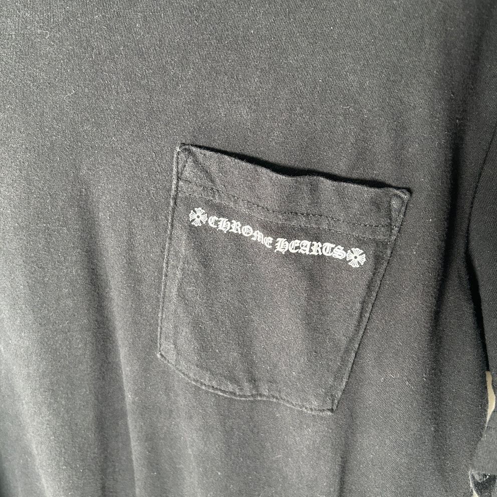 Chrome Hearts Black Spine Cross T-Shirt Size M