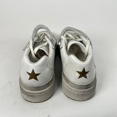 Saint Laurent White SL24 Distressed Low-Top Sneaker Size 45