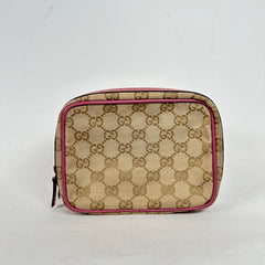 Gucci Pink GG Canvas Cosmetic Bag