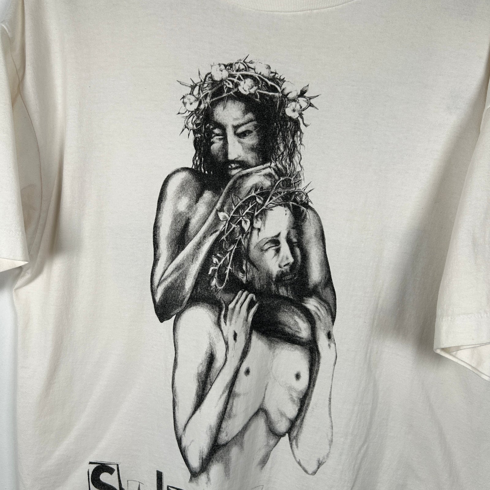 Saint Micheal x Denim Tears 'Grace of God' Graphic White T-Shirt Size L