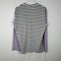 Commes Des Garcon Play Striped Logo Longsleeve Size L