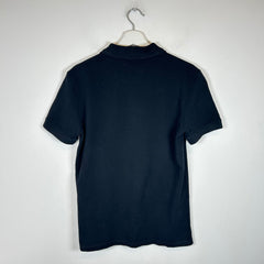 Alexander McQueen Black Embroidered Floral Polo Shirt Size S