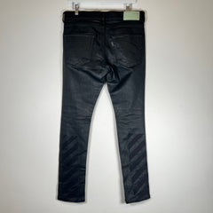 Off-White Black Waxed Jeans Size 32