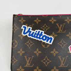 Louis Vuitton Monogram Travel Stickers Neverfull Pouch
