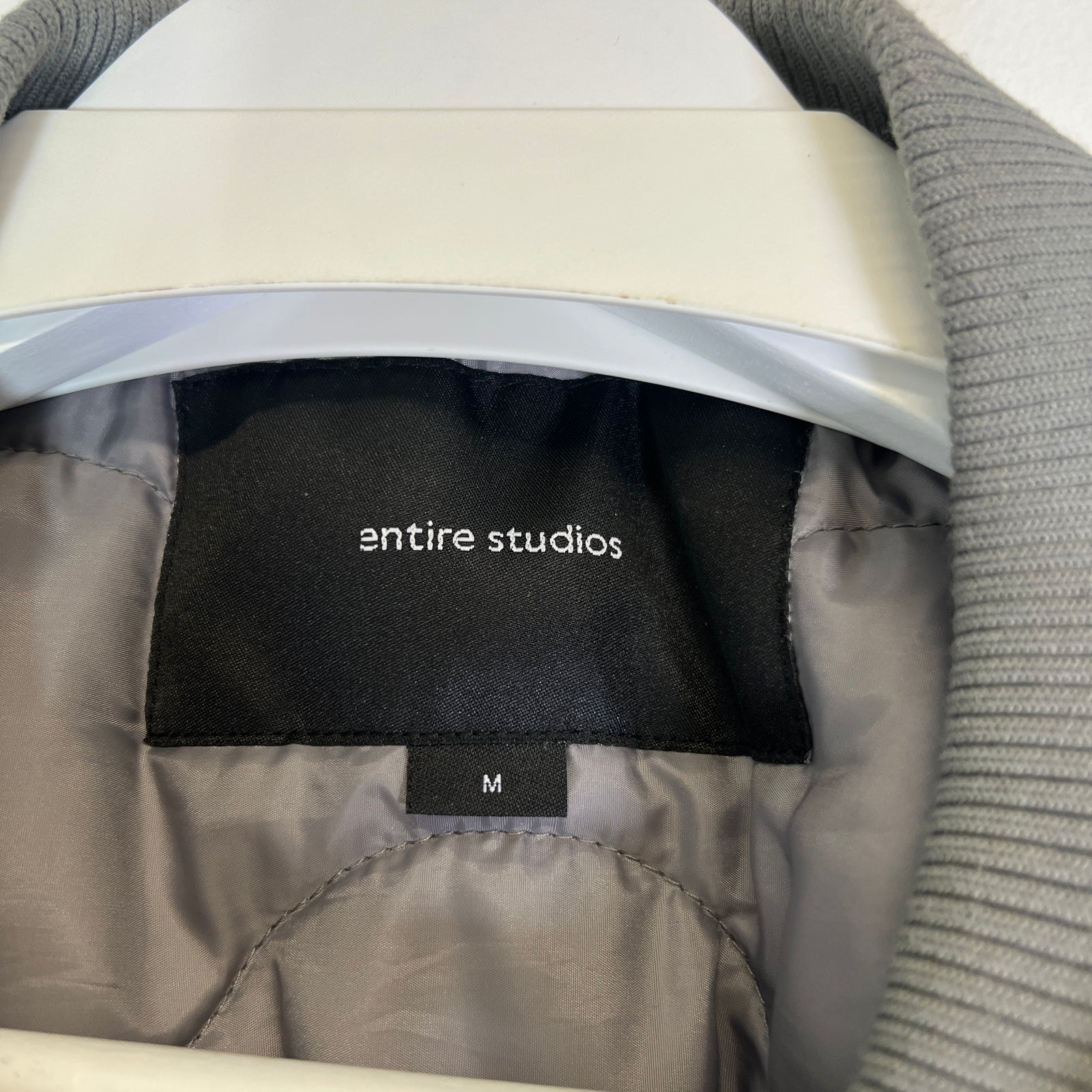 Entire Studios Grey A-2 Bomber Jacket Size M