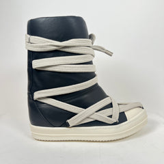 Rick Owens Black/Milk Jumbolace Megalaced Boots Size 41
