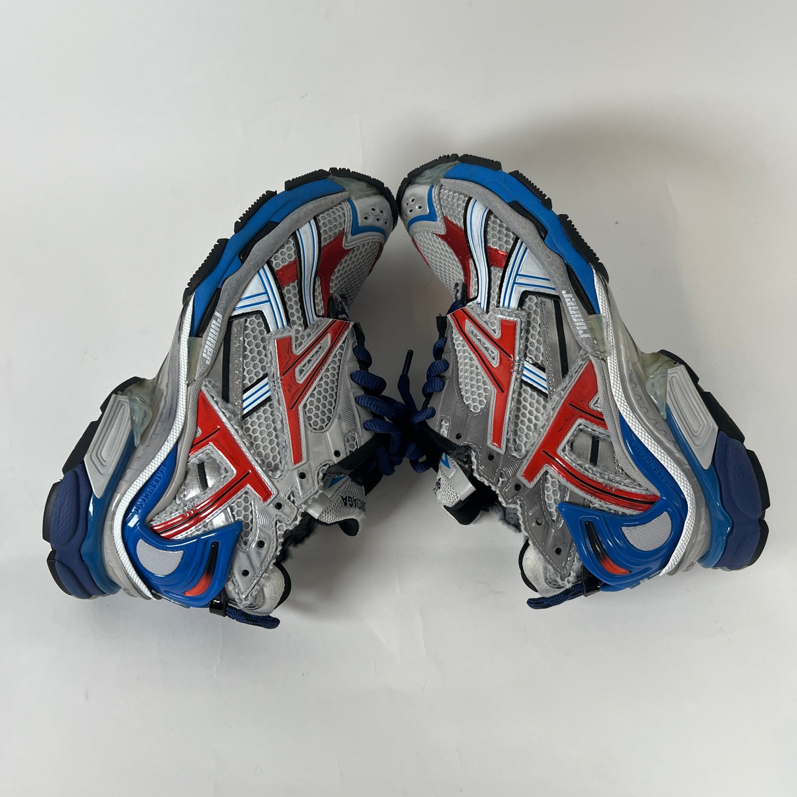 Balenciaga Red/Blue Runner Sneakers Size 40