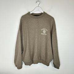 Fear Of God Essentials Grey University Logo Crewneck Size M