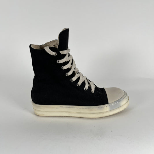 Rick Owens DrkShdw Black Canvas Ramones Size 37