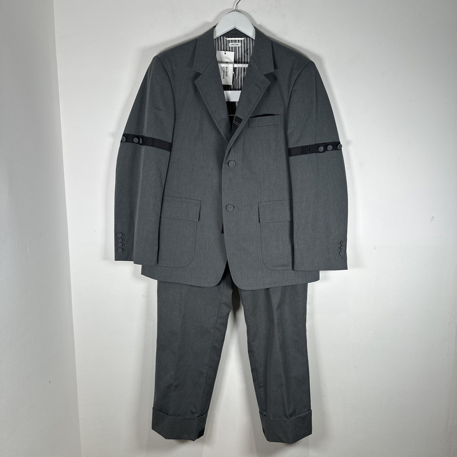 Thom Browne Grey Side Button Two Piece Suit Size S