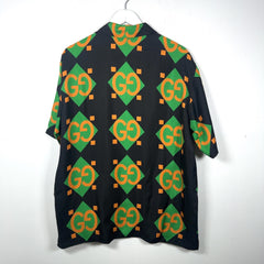 Gucci Mono-Block Silk Button-Up Shirt