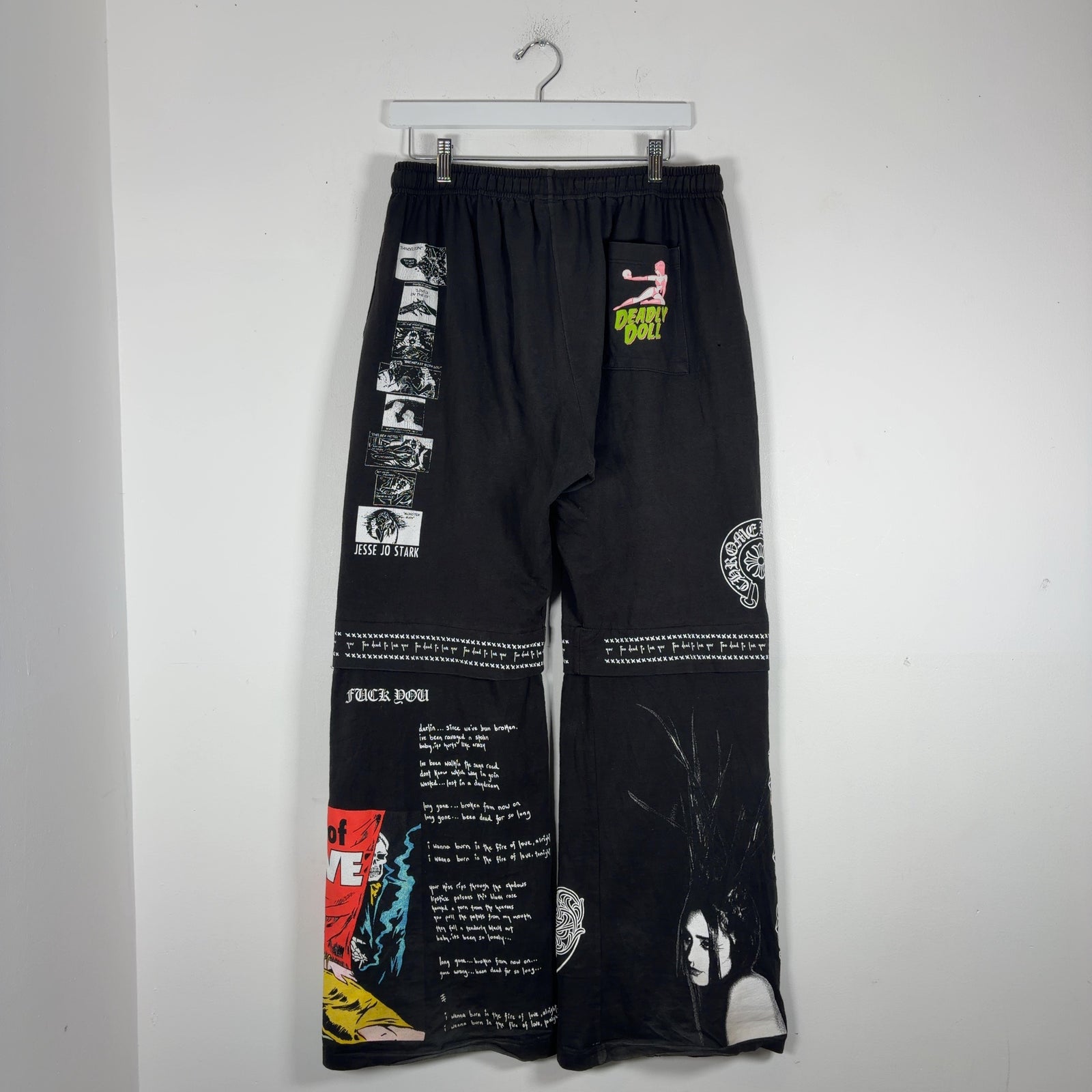 Chrome Hearts x Deadly Doll Patchwork Sweatpants