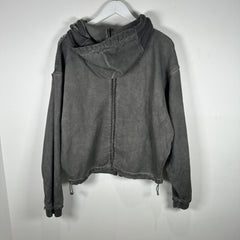 Thug Club Cropped Mesh Panel Zip Up Hoodie Size M